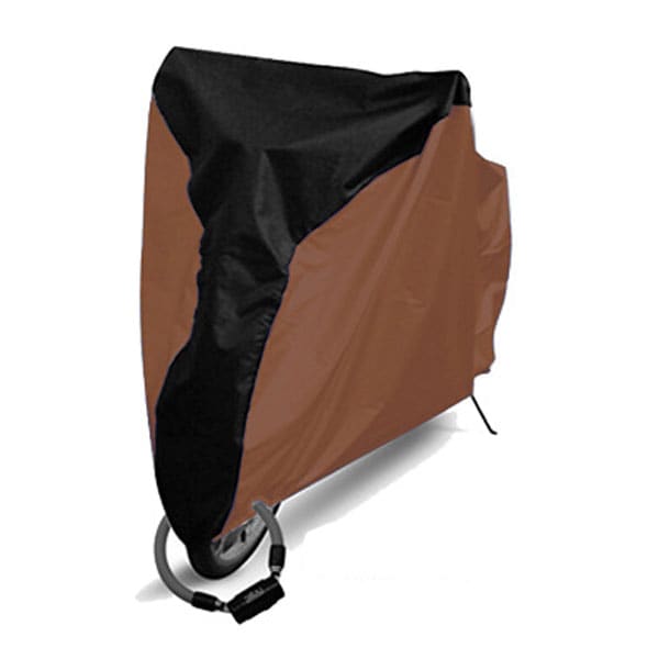 【ブラック＆ブラウン / XLサイズ】自転車カバー UVカット 収納袋付き
