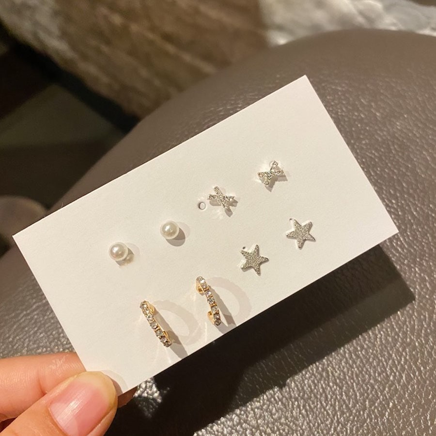 【A01】スタッドピアスセット4ペア