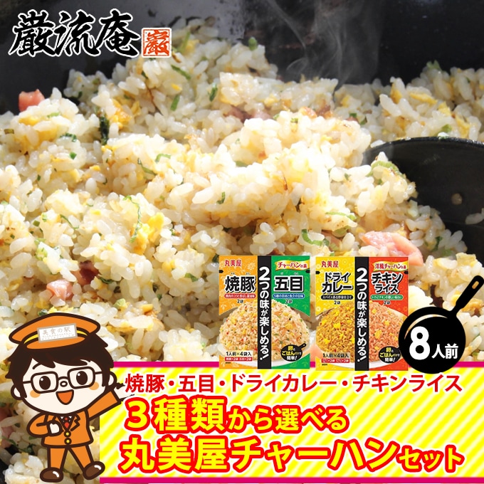 【2種/8袋】丸美屋 チャーハンの素(チャーハン・チキンライス・焼豚・五目・ドライカレー)