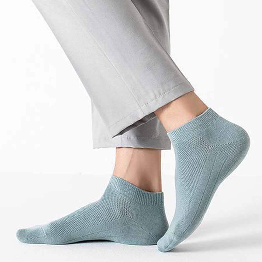 【グリーン】スニーカー丈メンズソックス