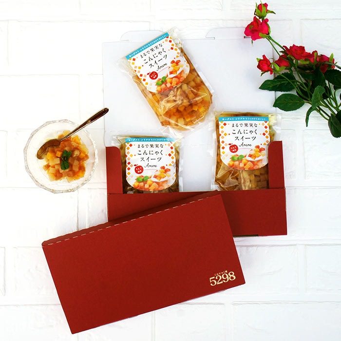 【100g×3袋】まるで果実なこんにゃくスイーツARARE　REDBOX