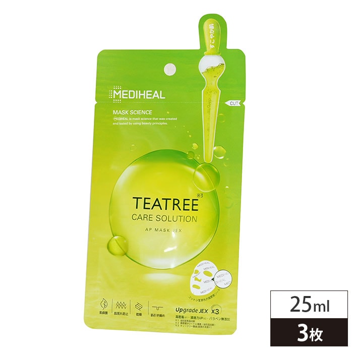 【3枚セット】MEDIHEAL ティーツリー CARE SOLUTION AP MASK