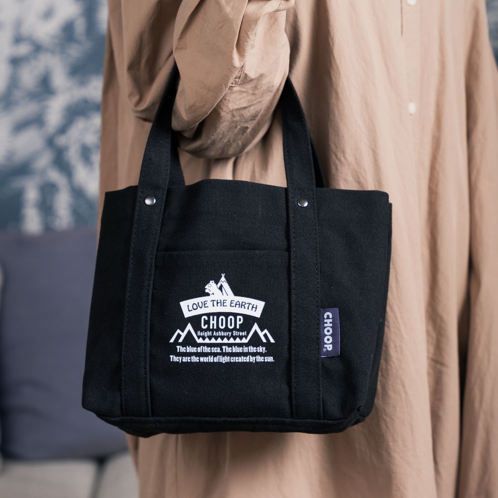 【ブラック】CHOOP 仕分け帆布トートバッグ