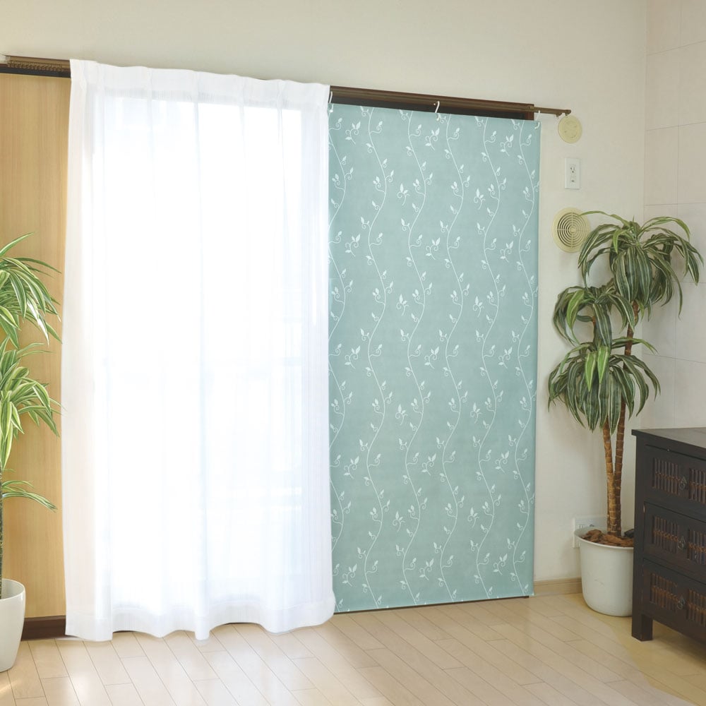 【2枚組】インテリアアート断熱・遮光シート グリーン系