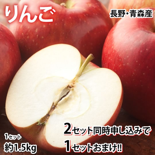 【約1.5kg】りんご《個数・品種おまかせ》(ご家庭用・傷あり)