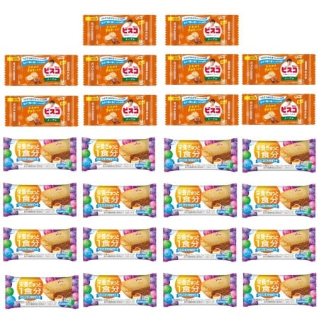 グリコ ビスコミニパック＜メープル＞（10コ）＆バランスオンminiケーキ＜チーズケーキ＞（16コ）