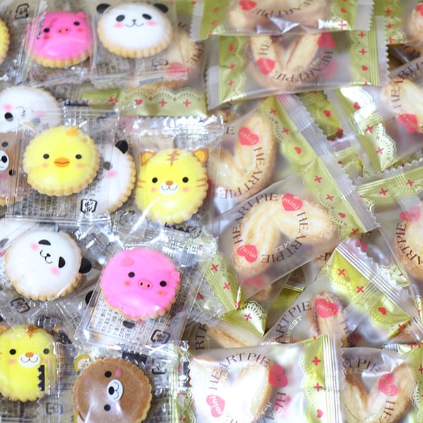 【2種・計60個】ちっちゃなハートミニパイとアニマルヨーチセット