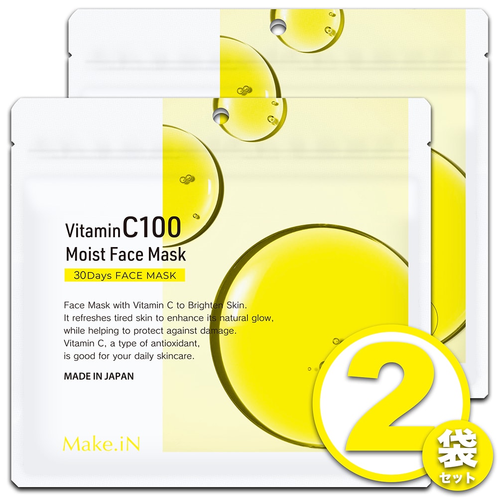 【30枚入×2袋】Make.iN VitaminC100 モイスト フェイスマスク