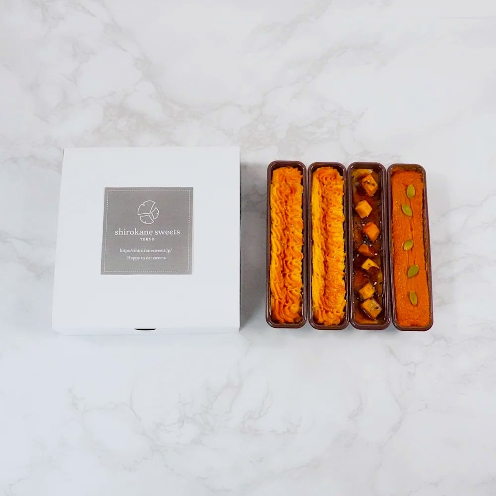 【3種計4本】shirokane sweets TOKYO 手作りスイートポテト＆シナモンパンプキン