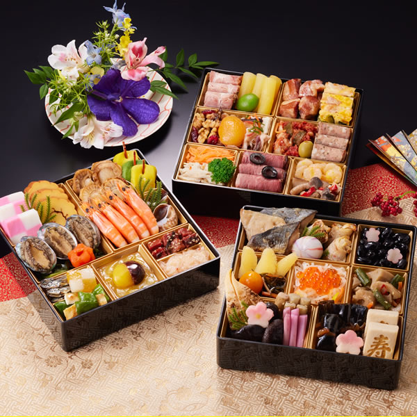 【12/29着】京都しょうざん和洋おせち料理「紙屋川光悦」三段重(3人前/54種54品)