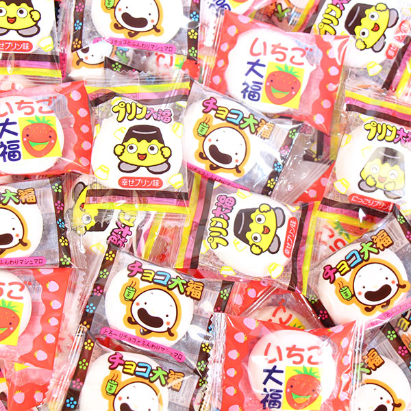 【3種・各15コ】やおきん マシュマロ大福3種食べ比べセット(いちご・チョコ・プリン)