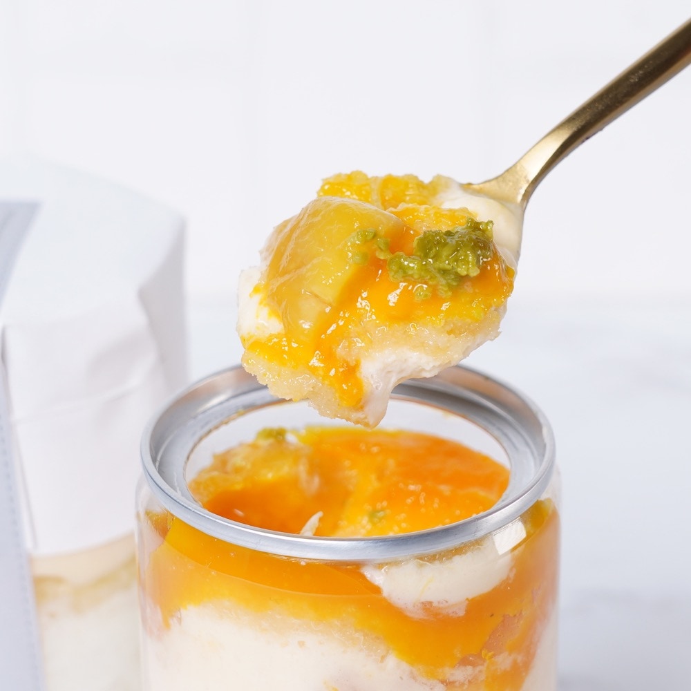 【4本】白金グラススイーツ（ホワイトティラミス マンゴーオレンジ）