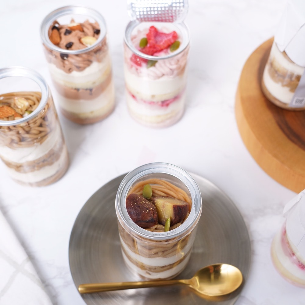 【4本】白金グラススイーツ（モンブラン4種アソート）