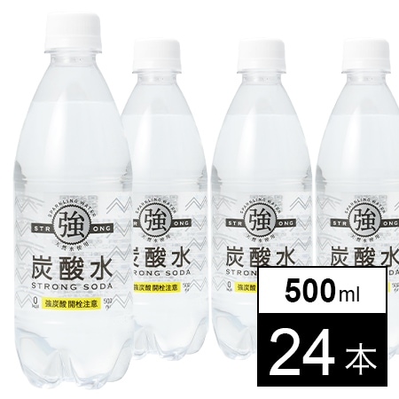 【500ml×24本】友桝飲料 強炭酸水 プレーン