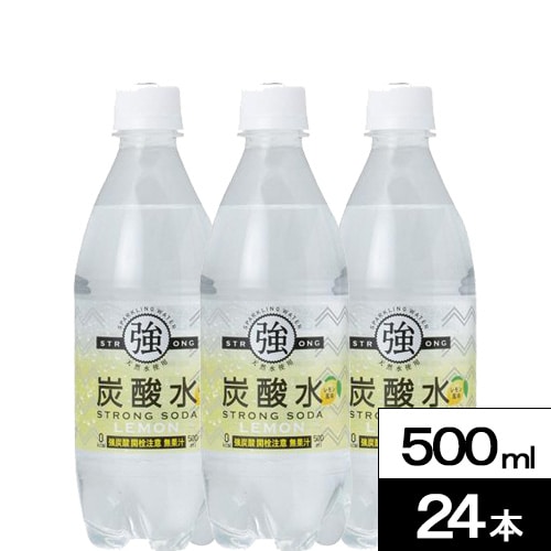 【500ml×24本】友桝飲料 強炭酸水 レモン