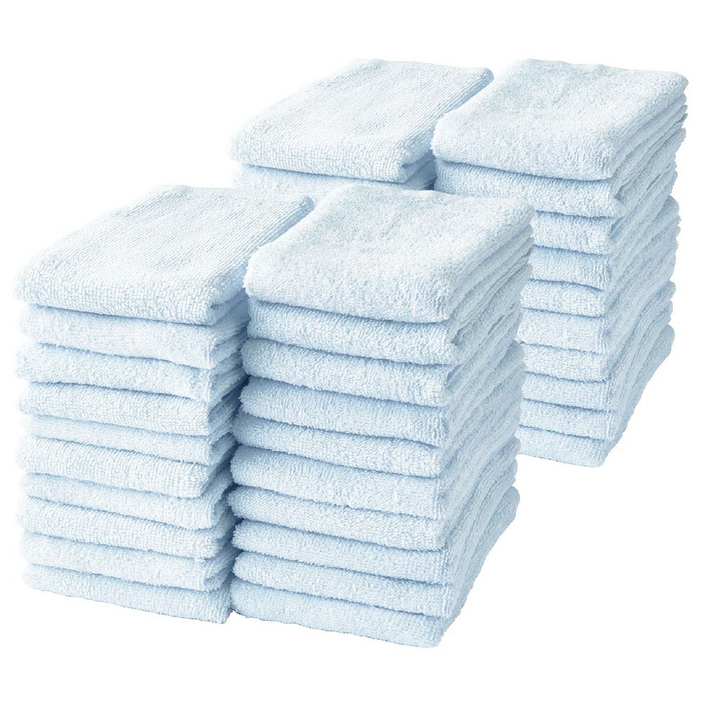 フェイスタオル【ライトブルー 40枚セット】