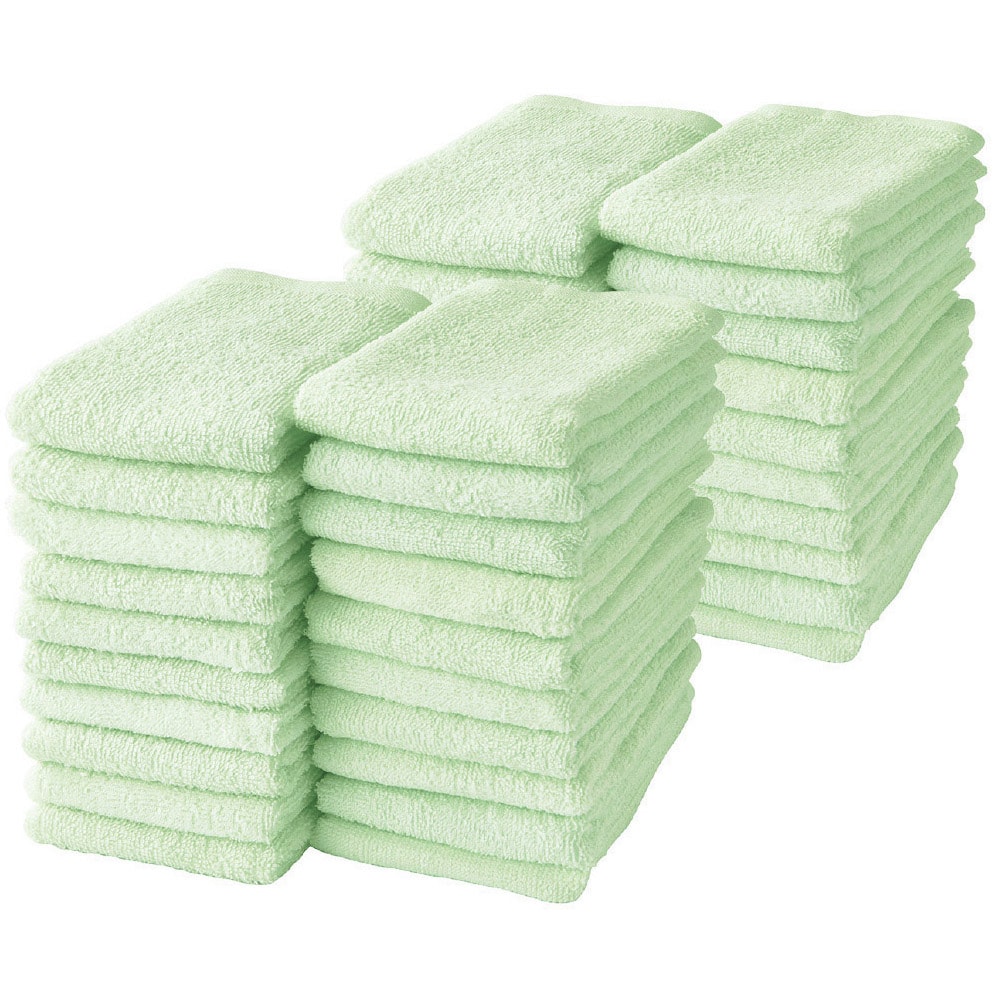 フェイスタオル【ライトグリーン 40枚セット】