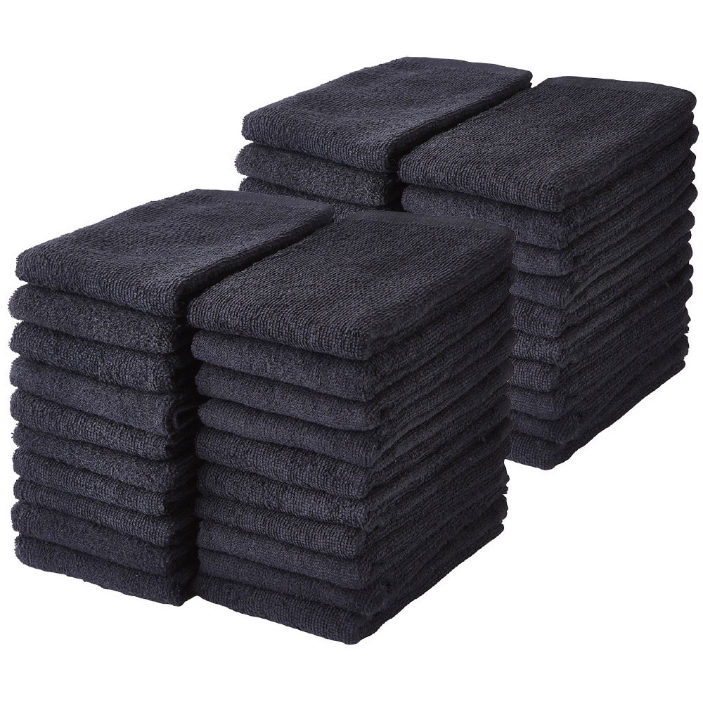 フェイスタオル【ブラック  40枚セット】