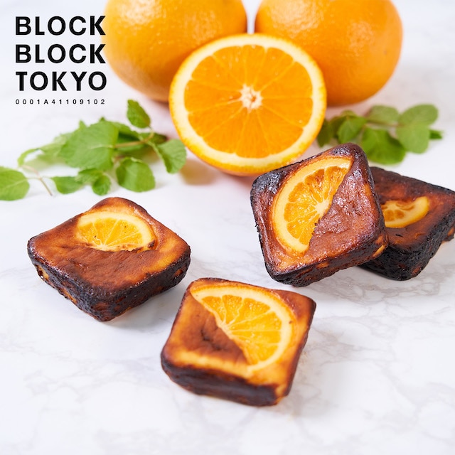 【8個】BLOCK BLOCK TOKYOバスクチーズケーキ（オレンジ）