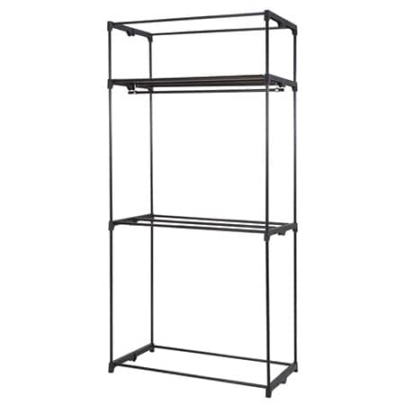 【2段掛け】選べるカバー付きクローゼットハンガー 幅90cm