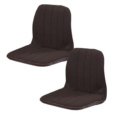 【ダークブラウン/2個セット】背筋サポートリクライニングチェア