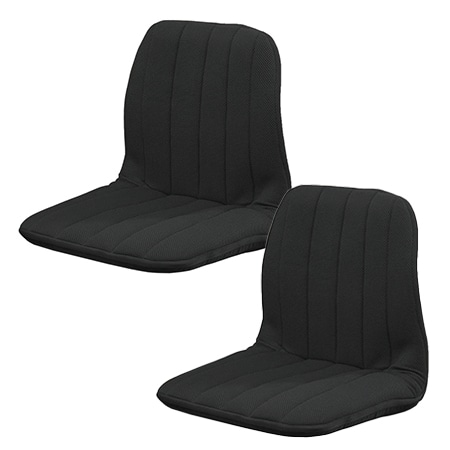 【ブラック/2個セット】背筋サポートリクライニングチェア