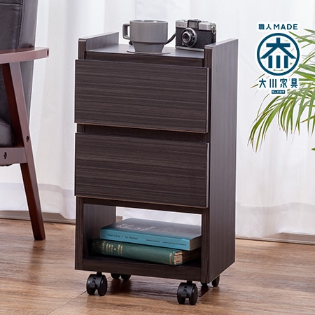 【2段・キャスター付き】職人が作るスリムワゴンチェスト