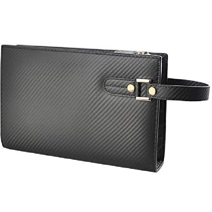 BEAMZSQUARE セカンドバッグ イタリアンカーボンレザー（牛革） BS-45518 ブラック