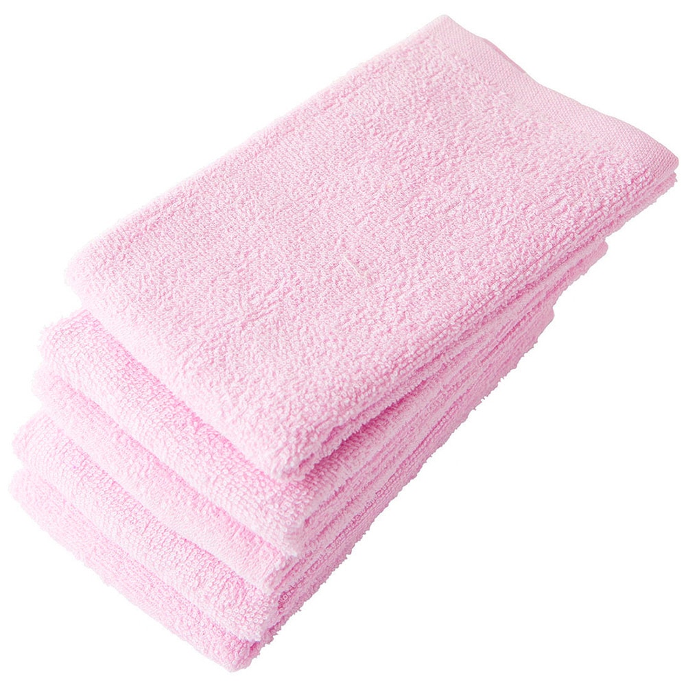 フェイスタオル【ベビーピンク 5枚セット】