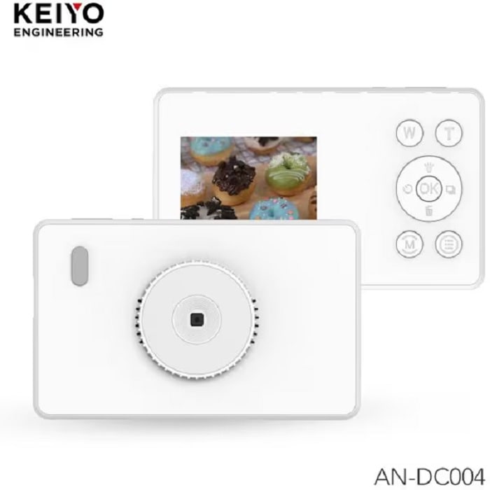 KEIYO デジタルカメラ 超スリム！ポケットサイズデジタルカメラ AN-DC004WH ホワイト