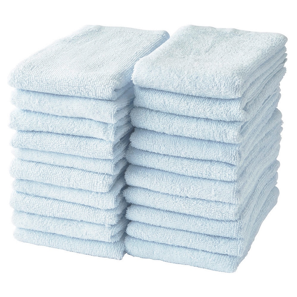フェイスタオル【ライトブルー 20枚セット】