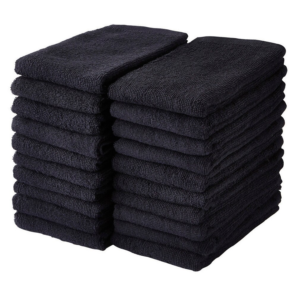 フェイスタオル【ブラック  20枚セット】