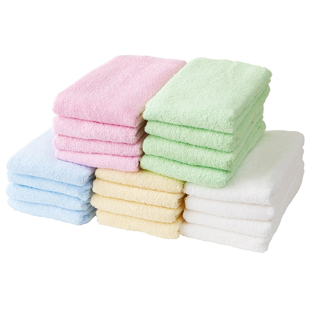 フェイスタオル【パステル  20枚セット】