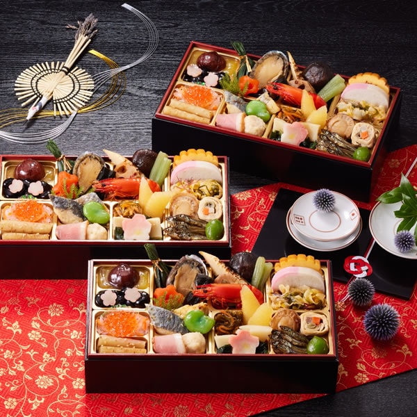 【12/30午前着】京都しょうざん個食おせち料理「京松山おもてなし」三折(3人前/32種32品)