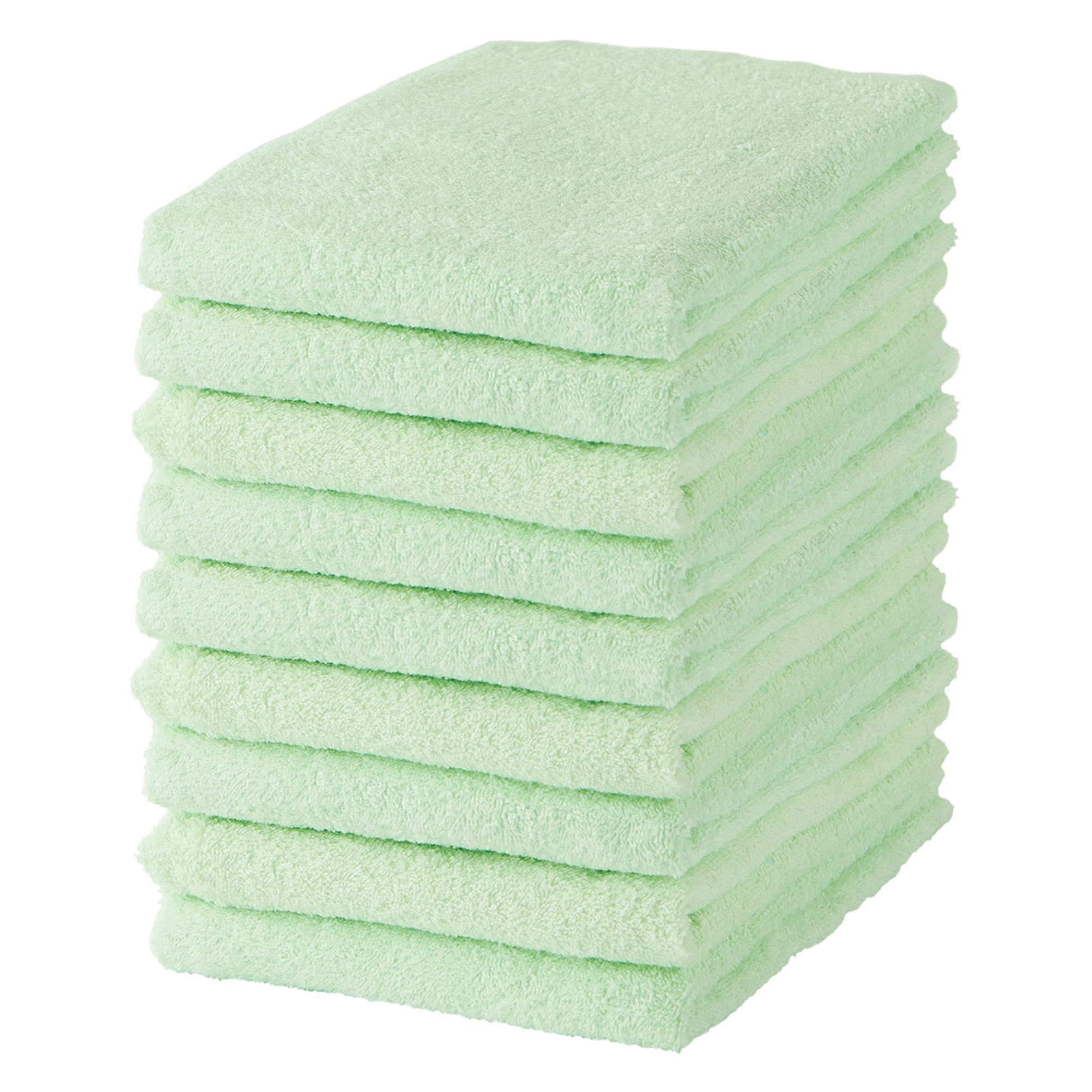 バスタオル《 ライトグリーン 9枚セット 》