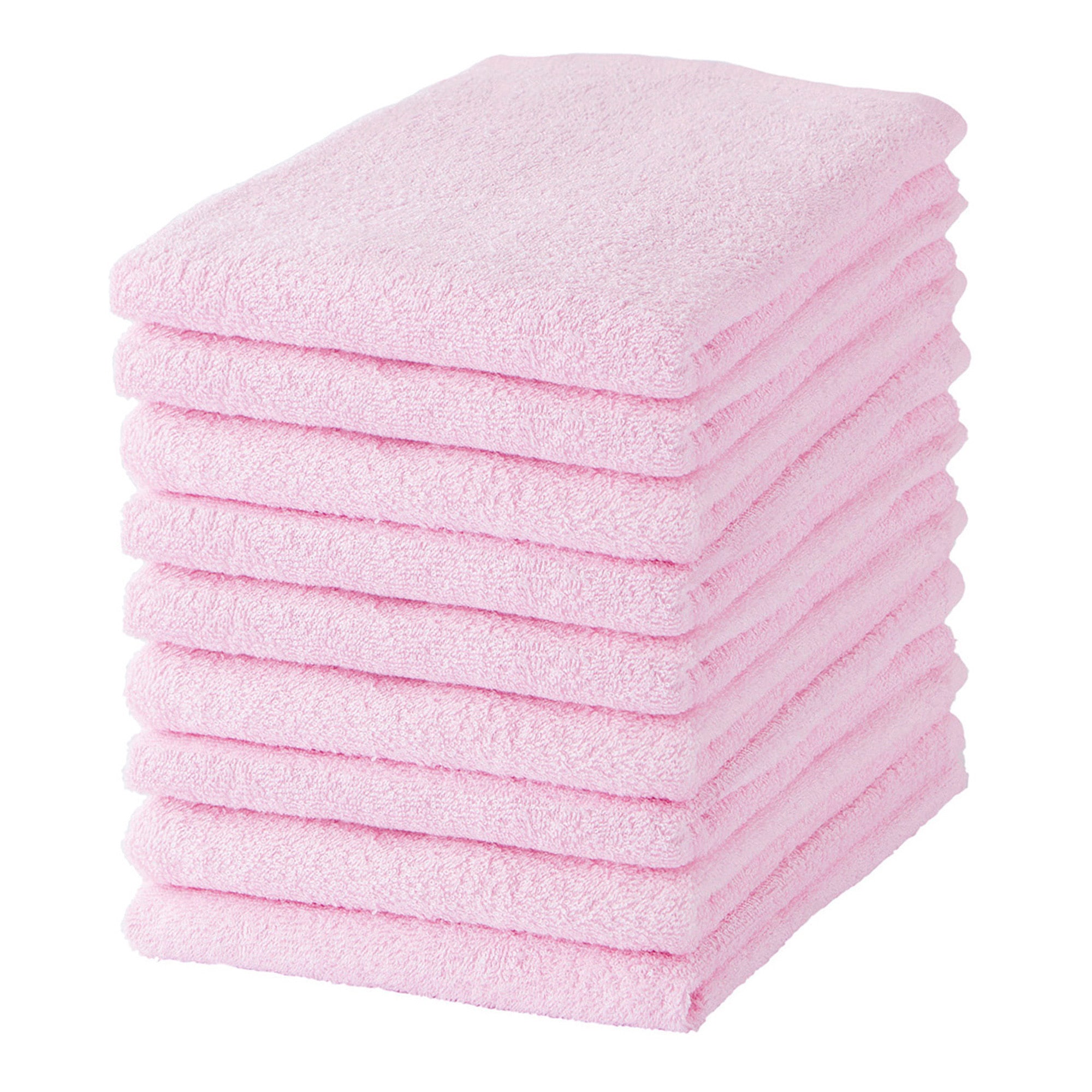 バスタオル《 ベビーピンク 9枚セット 》