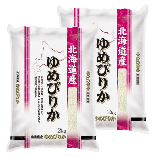 【計4kg/2kg×2袋】新米 [精米]令和7年産 北海道産 ゆめぴりか 白米