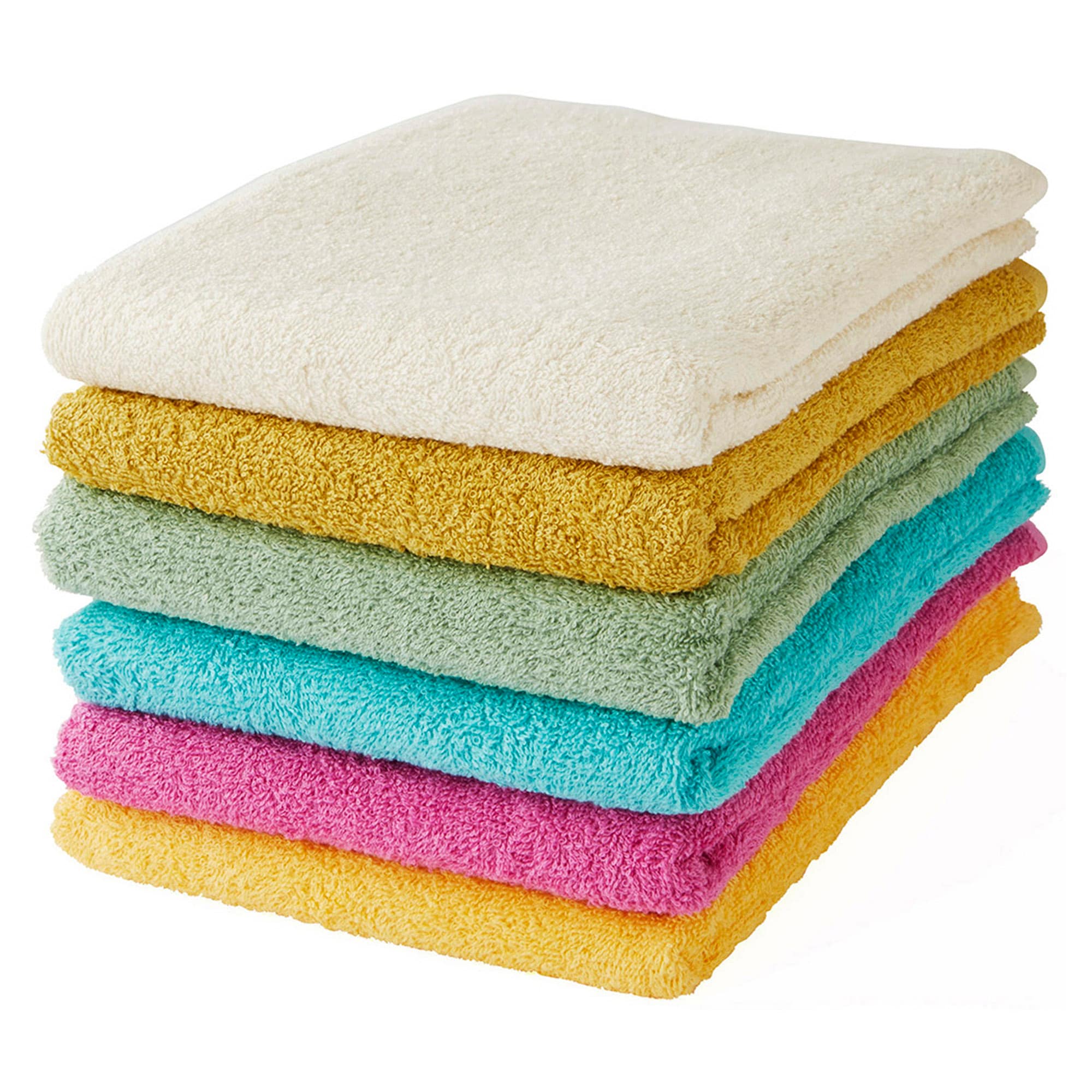 バスタオル《ナチュラル＋POP 6枚セット》