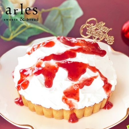 【予約受付】12/20~順次出荷　べイクド・アルル　北海道メリーベリーチーズタルト5号　クリスマス