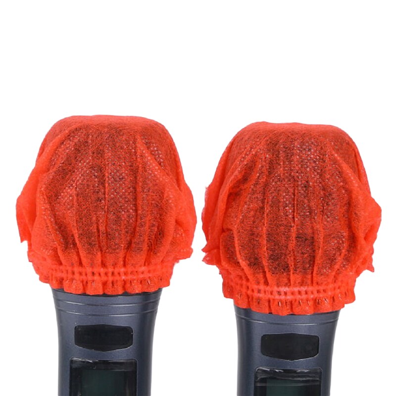 マイクカバー 使い捨て 100枚 セット  レッド