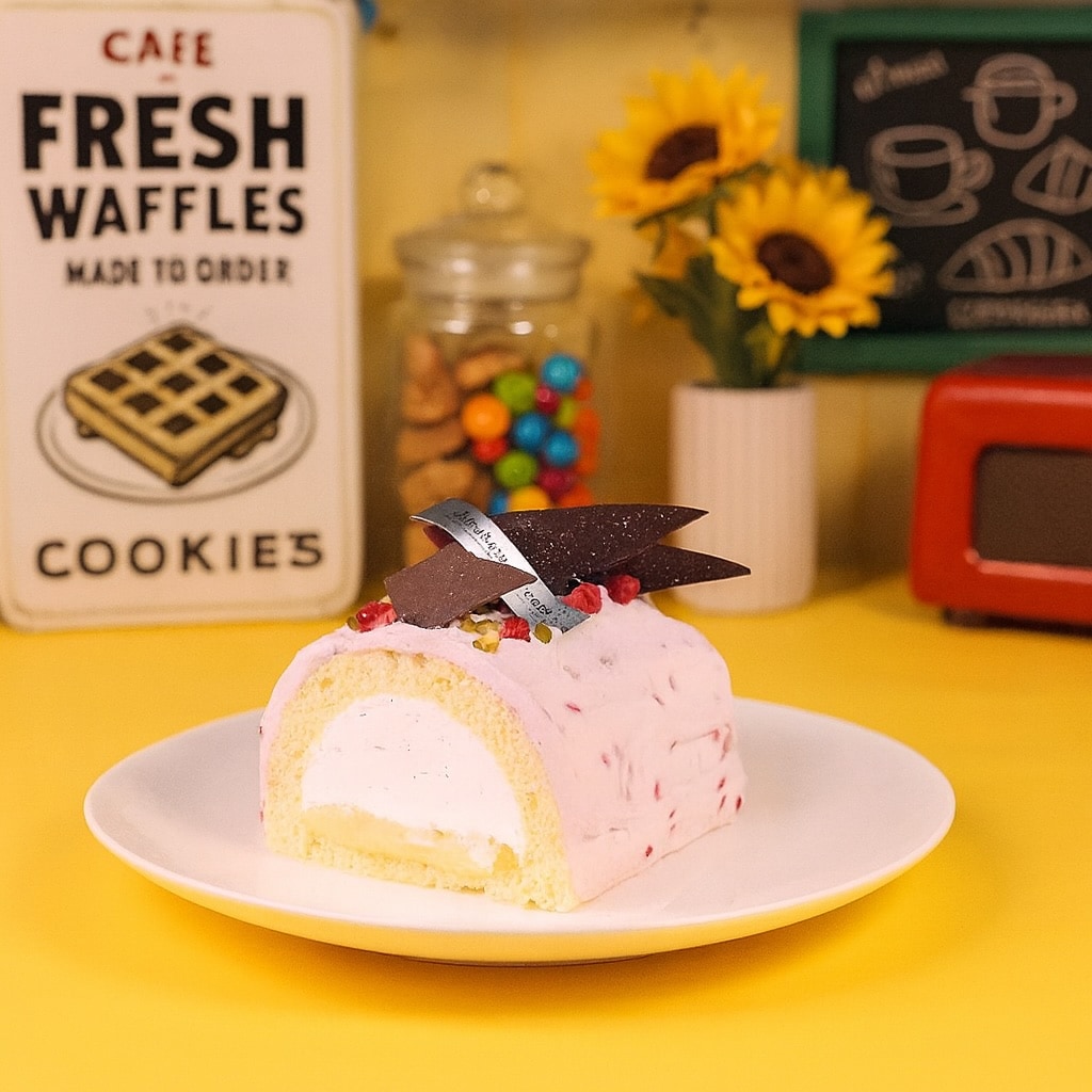 【1本】白金クリームロール(苺)《ハーフ》