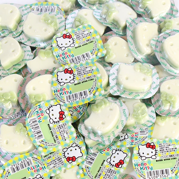 【50コ】丹生堂 見た目もかわいい！ちっちゃなハローキティ レリーフチョコ(抹茶味)