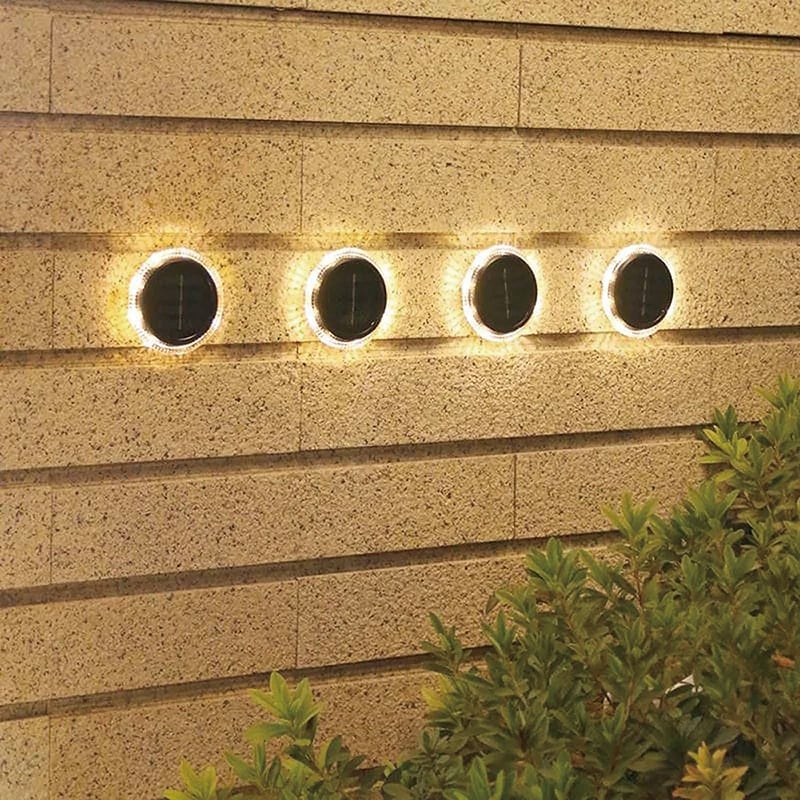 【2個×3セット】ソーラー充電式フットライト（丸型）