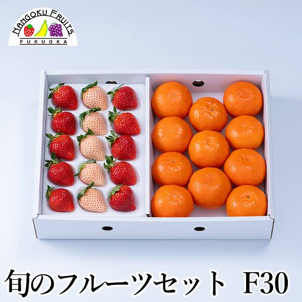 【予約受付】12月中旬~順次出荷 旬のフルーツセットF30(紅白苺・紅まる君)