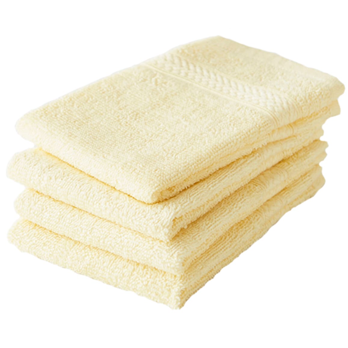 ハンドタオル【パールイエロー　4枚セット】