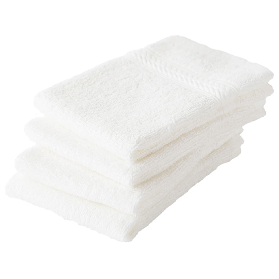 ハンドタオル【ホワイト　4枚セット】