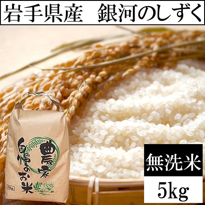 【5kg】令和7年産 岩手県産 銀河のしずく 当日精米 （無洗米）