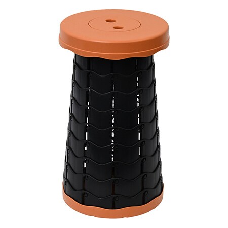 【オレンジ】便利な伸縮式スツール