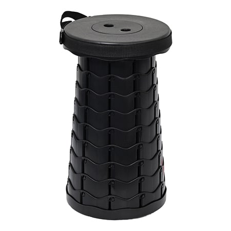 【ブラック】便利な伸縮式スツール