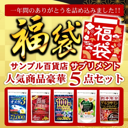 【5袋入】福袋 毎日の健康習慣をサポート！サンプル百貨店人気商品5点セット